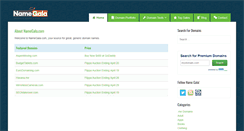Desktop Screenshot of namegala.com